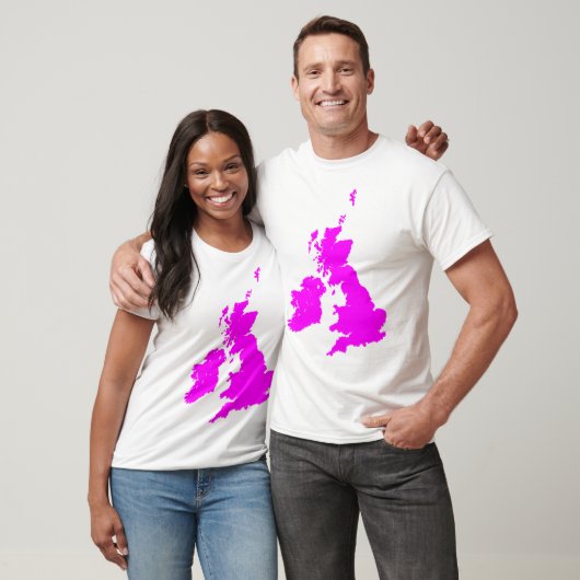 Britische Inseln in der Magenta T-Shirt (Unisex)