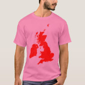 Britische Inseln in Rot T-Shirt (Vorderseite)