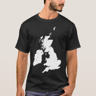 Britische Inseln in Weiß T-Shirt