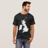 Britische Inseln in Weiß T-Shirt (Vorne ganz)