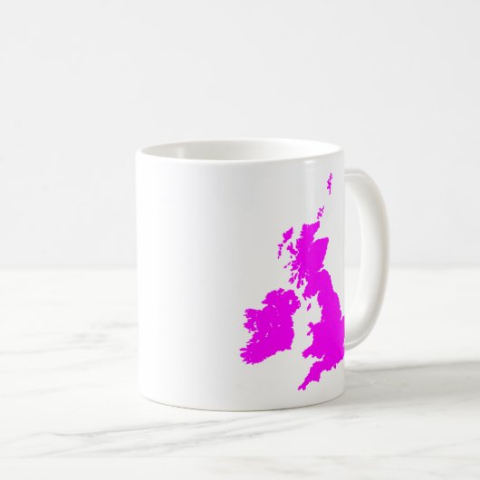 Britische Inseln - Magenta Kaffeetasse (VorderseiteRechts)