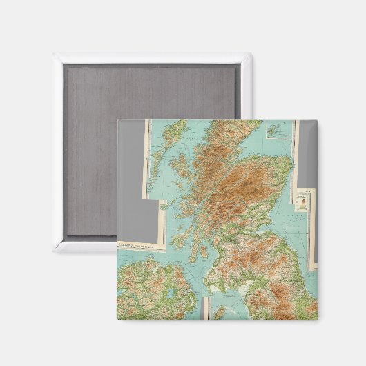 Britische Inseln Magnet (Vorderseite/Rückseite)