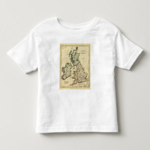 Britische Inseln mit den Grenzen umrissen Kleinkind T-shirt