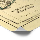 Britische Inseln mit umrissenen Grenzen Poster (Ecke)