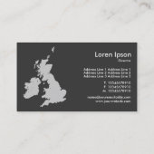 Britische Inseln - Orange auf Grün Visitenkarte (Rückseite)