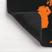 Britische Inseln - Orange auf schwarz Mousepad (Ecke)