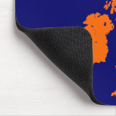 Britische Inseln - Orange on Dark Blue Mousepad (Ecke)