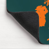 Britische Inseln - Orange on Dark Green Mousepad (Ecke)