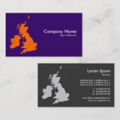 Britische Inseln - Orange on Dark Violet (330066) Visitenkarte (Vorne/Hinten)