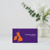 Britische Inseln - Orange on Dark Violet (330066) Visitenkarte (Stehend Vorderseite)