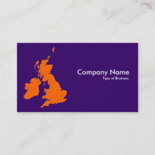 Britische Inseln - Orange on Dark Violet (330066) Visitenkarte