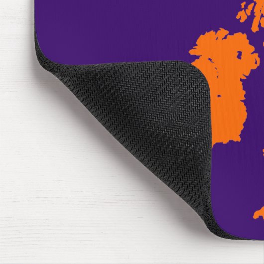 Britische Inseln - Orange über dunkles Violet Mousepad (Ecke)