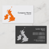 Britische Inseln - Orange Visitenkarte (Vorne/Hinten)