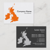 Britische Inseln - Orange Visitenkarte (Vorne/Hinten)