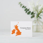 Britische Inseln - Orange Visitenkarte (Stehend Vorderseite)