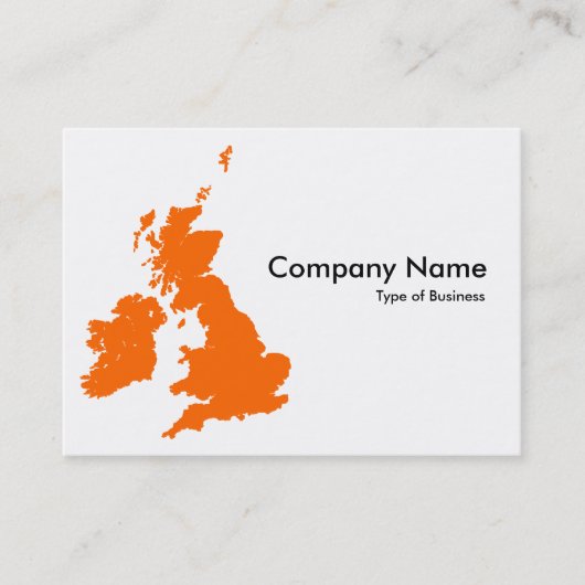 Britische Inseln - Orange Visitenkarte (Vorderseite)