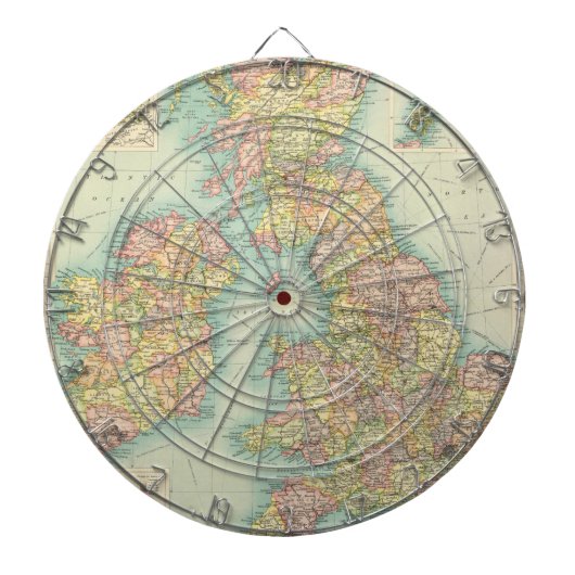 Britische Inseln - politisch Dartscheibe (vorne)