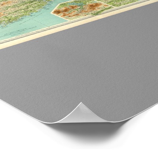 Britische Inseln Poster (Ecke)