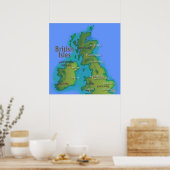 Britische Inseln Poster (Küche)