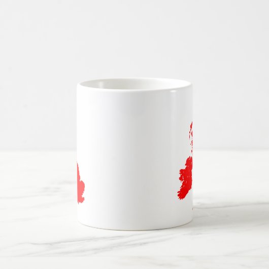Britische Inseln - Rot Kaffeetasse (Mittel)