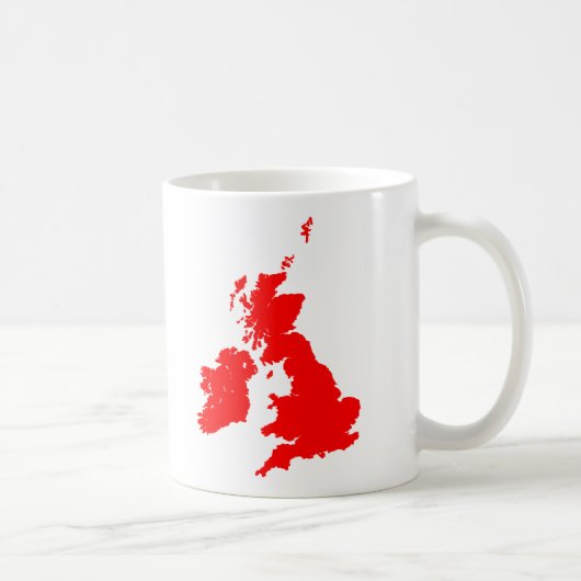 Britische Inseln - Rot Kaffeetasse (Rechts)
