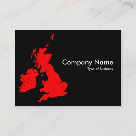 Britische Inseln - Rot und Schwarz Visitenkarte (Vorderseite)