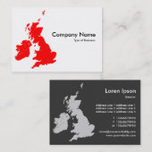 Britische Inseln - Rot Visitenkarte (Vorne/Hinten)