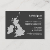 Britische Inseln - Rot Visitenkarte (Rückseite)