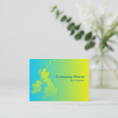 Britische Inseln Schaded Blue to Yellow Visitenkarte (Stehend Vorderseite)