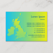 Britische Inseln Schaded Blue to Yellow Visitenkarte (Rückseite)