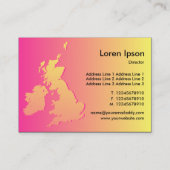 Britische Inseln Schattierte Krimson und Gelb Visitenkarte (Rückseite)