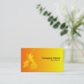 Britische Inseln Schattiertes Orange und Gelb Visitenkarte (Stehend Vorderseite)