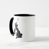 Britische Inseln - Schwarz Tasse (Vorderseite Links)