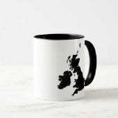 Britische Inseln - Schwarz Tasse (VorderseiteRechts)