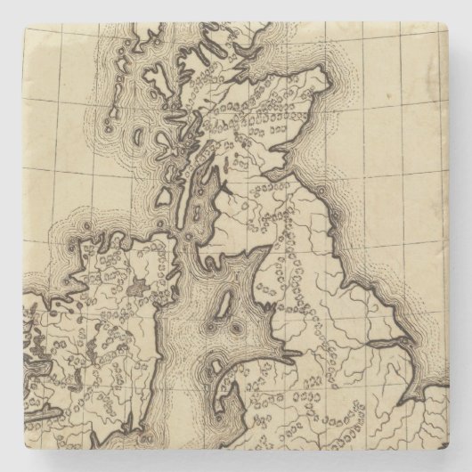 Britische Inseln Steinuntersetzer (Vorderseite)