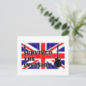 britische Invasion Postkarte (Stehend Vorderseite)