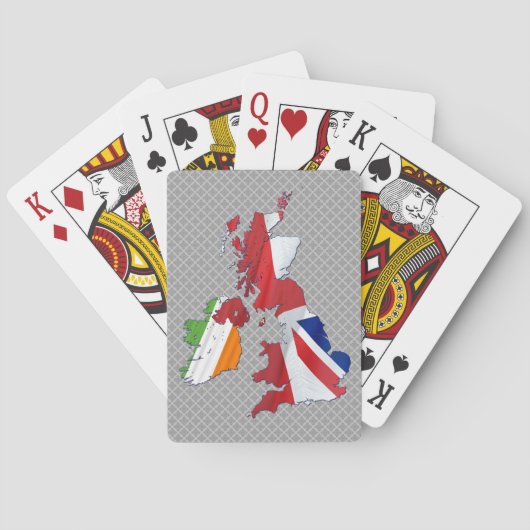 BRITISCHE ISLES-KARTE UND FLAGS-KARTEN SPIELKARTEN (Rückseite)
