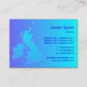 Britische Isles Shaded Blue zu Cyan Visitenkarte (Rückseite)