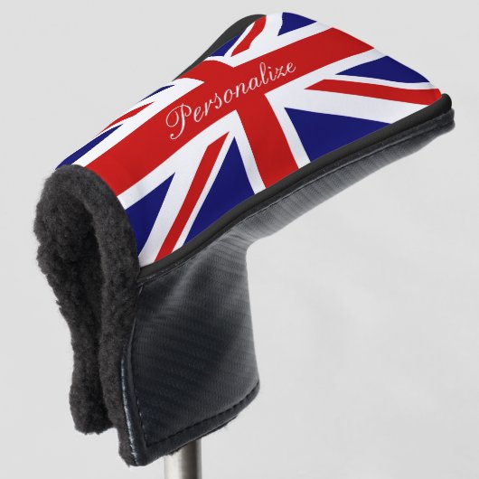Britische Jack-Fahne-Pappdeckel Golf Headcover (3/4 Vorderseite)