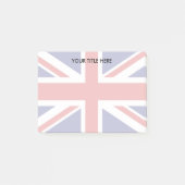 Britische Jack-Flag-Design Personalisiert Post-it Klebezettel (Vorderseite)