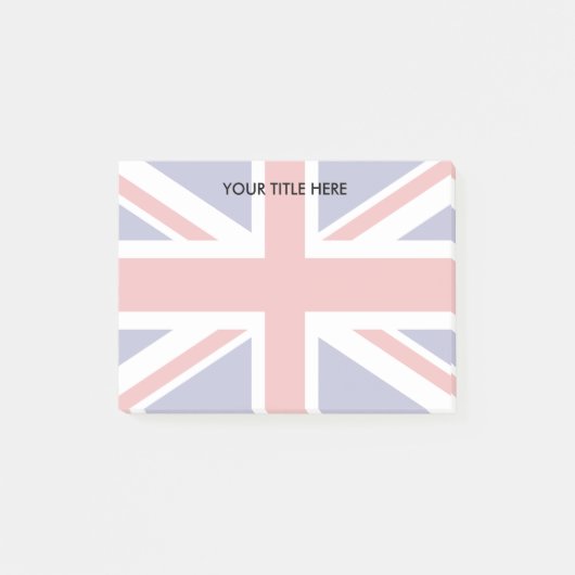 Britische Jack-Flag-Design Personalisiert Post-it Klebezettel (Vorderseite)