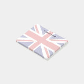 Britische Jack-Flag-Design Personalisiert Post-it Klebezettel (angewinkelt)