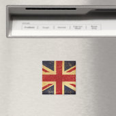 Britische Jack Flag Vintag Grunge Magnet (In Situ (Geschirrspüler))