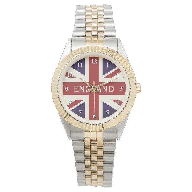 Britische Jack-Flagge-Armbanduhr Armbanduhr (Vorderseite)