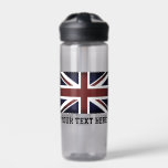 Britische Jack-Flagge - Brunnenflasche Trinkflasche<br><div class="desc">Britische Flagge Jack Custom Plastik Wasserflasche. Erhältlich in 20 oder 25 oz. Handlich für Sport,  Gymnastik,  Fitness,  Wandern,  Arbeit,  Büro und vieles mehr. Coole Geburtstagsgeschenkidee für ihn oder sie. Personalisieren Sie mit Ihrem eigenen Namen oder Angebot. Doppelter Druck. Vintage britische Flagge von Großbritannien,  Großbritannien,  England. Englisch Stolz Design.</div>