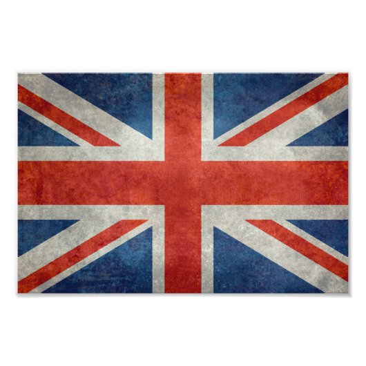 Britische Jack-Flagge im Retrostil-Foto Fotodruck (Vorne)