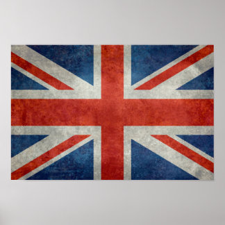 Britische Jack-Flagge im Retrostil Poster