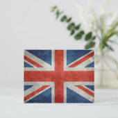 Britische Jack-Flagge im Retrostil Postkarte (Stehend Vorderseite)
