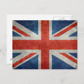 Britische Jack-Flagge im Retrostil Postkarte (Vorne/Hinten)
