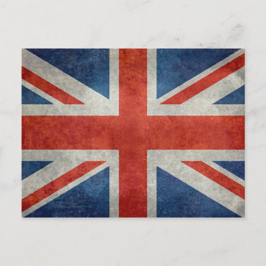 Britische Jack-Flagge im Retrostil Postkarte (Vorderseite)